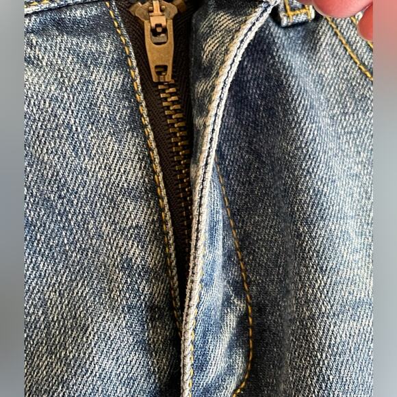 Festival Denim Grommet Hemmed Mini Jean Skirt - Picture 7 of 7